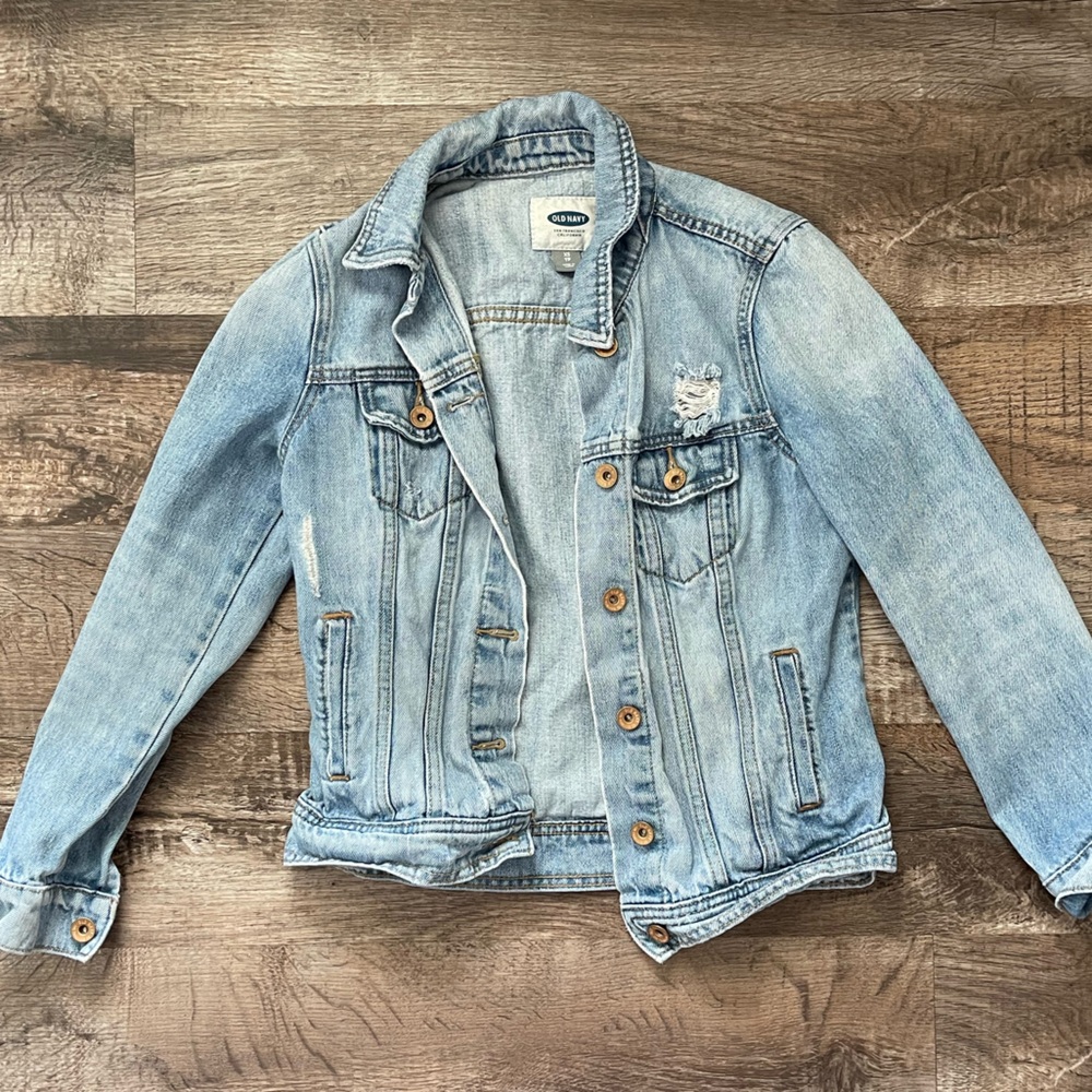 Old navy distressed Jean jacket.